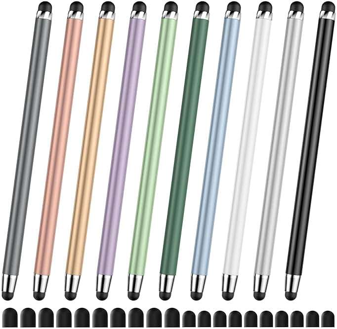 10 PCS Stylus,Stylus Pen for Touchscreen,Stylus 2-in-1 High Sensitivity & Precision Suitable for Touch Screens of iPhone/ipad/Android Tablets(10 Stylus Pen + 20 Tips) - Image 1