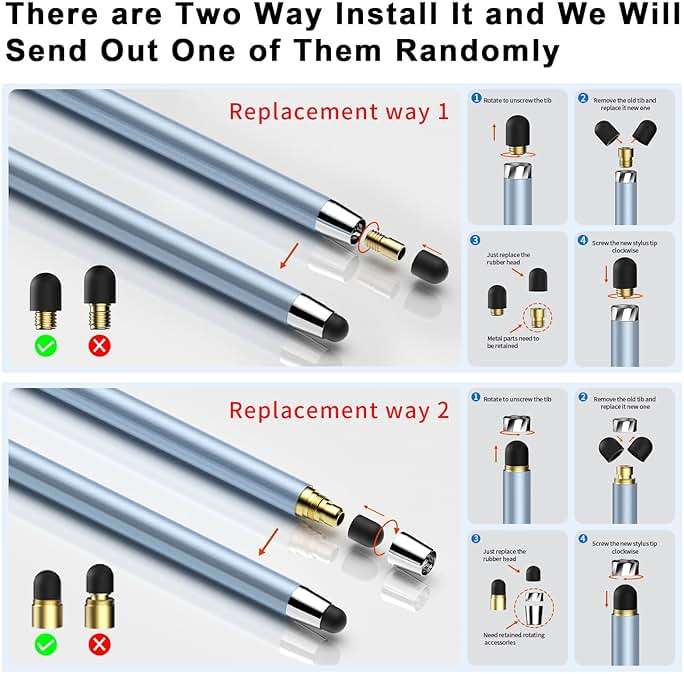 10 PCS Stylus,Stylus Pen for Touchscreen,Stylus 2-in-1 High Sensitivity & Precision Suitable for Touch Screens of iPhone/ipad/Android Tablets(10 Stylus Pen + 20 Tips) - Image 5