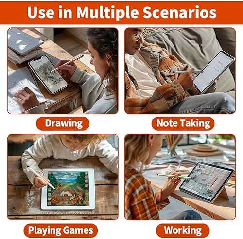 10 PCS Stylus,Stylus Pen for Touchscreen,Stylus 2-in-1 High Sensitivity & Precision Suitable for Touch Screens of iPhone/ipad/Android Tablets(10 Stylus Pen + 20 Tips) - Image 7