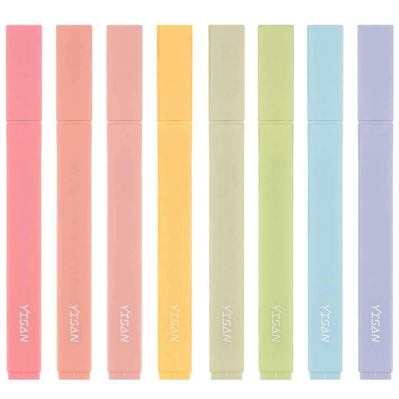 YISAN Highlighters Pastel Assorted Colors,No Bleed,Soft Tip,Cute Aesthetic for Book Journal,8-Pack, 70948 - Image 1