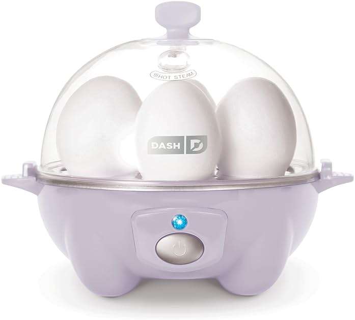 Dash Rapid Egg Cooker - Boiler, Poacher & Steamer - Includes Measuring & Recipe Guide - Dishwasher Safe - BPA Free - Holds 7 Eggs, Lavender - Image 1