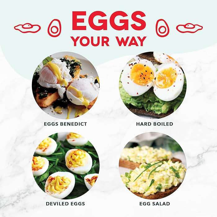 Dash Rapid Egg Cooker - Boiler, Poacher & Steamer - Includes Measuring & Recipe Guide - Dishwasher Safe - BPA Free - Holds 7 Eggs, Lavender - Image 7