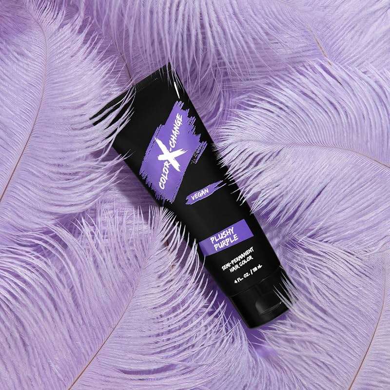 Color X-Change Semi-Permanent Hair Color - Plushy Purple - Vegan, PPD & Ammonia-Free - Image 2