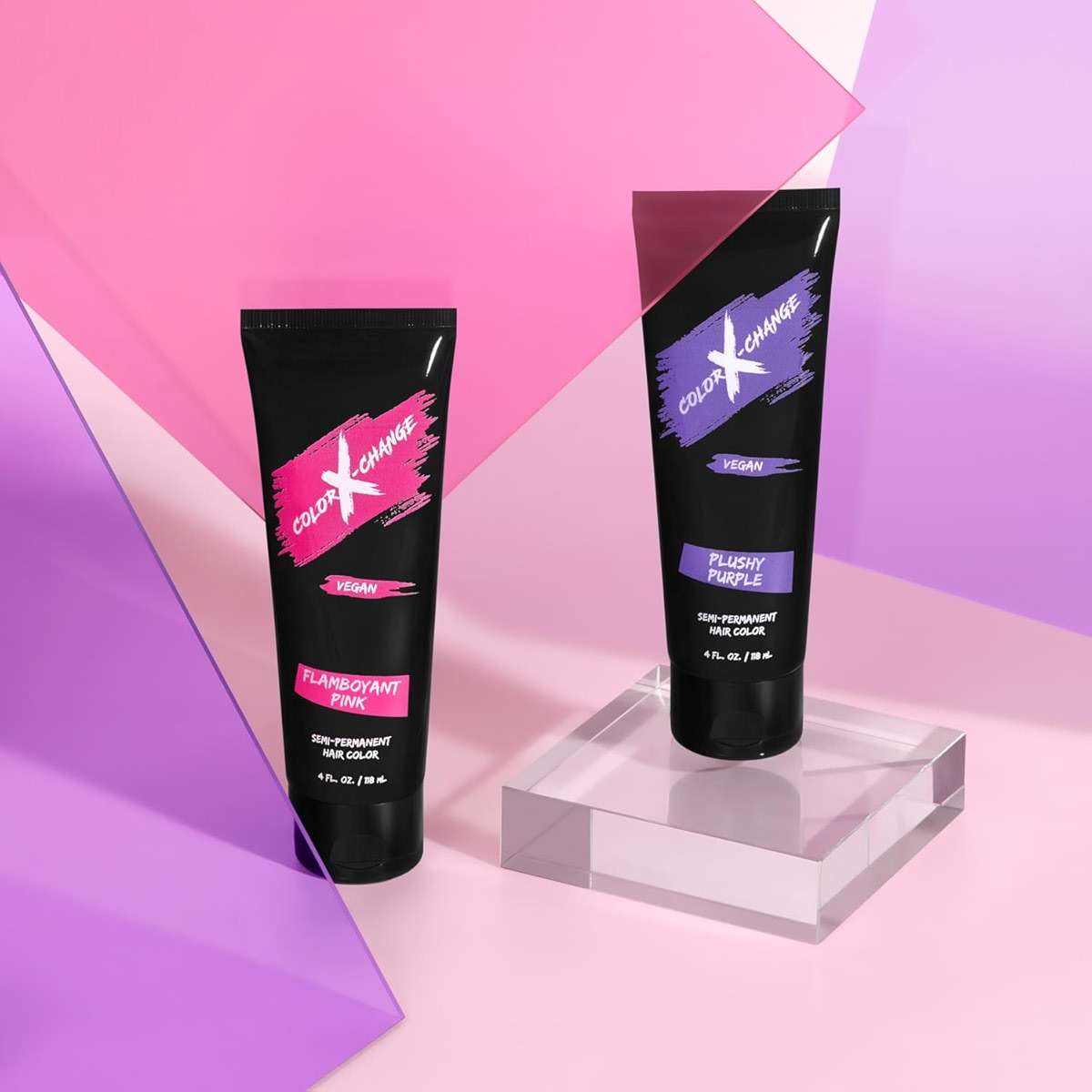 Color X-Change Semi-Permanent Hair Color - Plushy Purple - Vegan, PPD & Ammonia-Free - Image 3