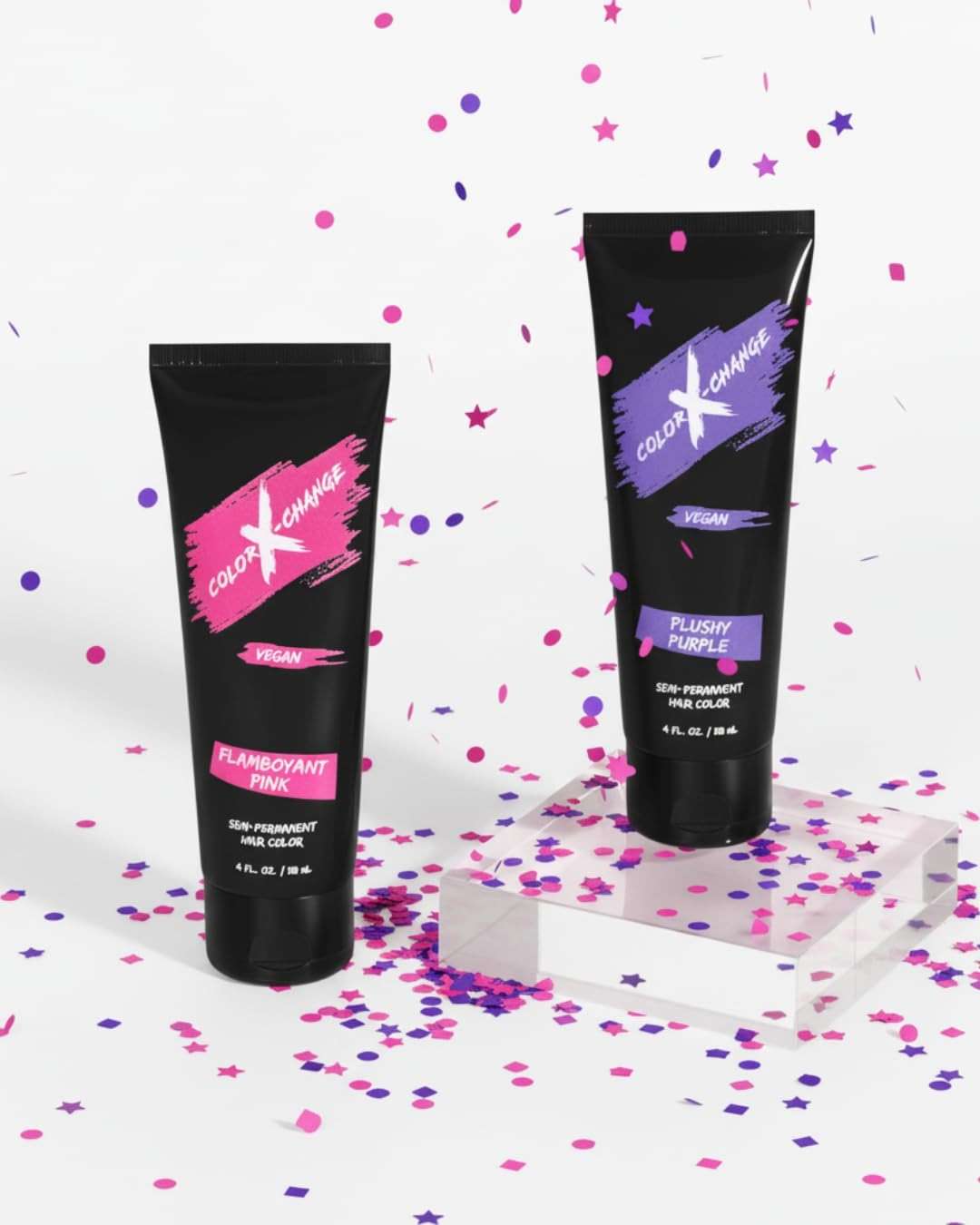 Color X-Change Semi-Permanent Hair Color - Plushy Purple - Vegan, PPD & Ammonia-Free - Image 5
