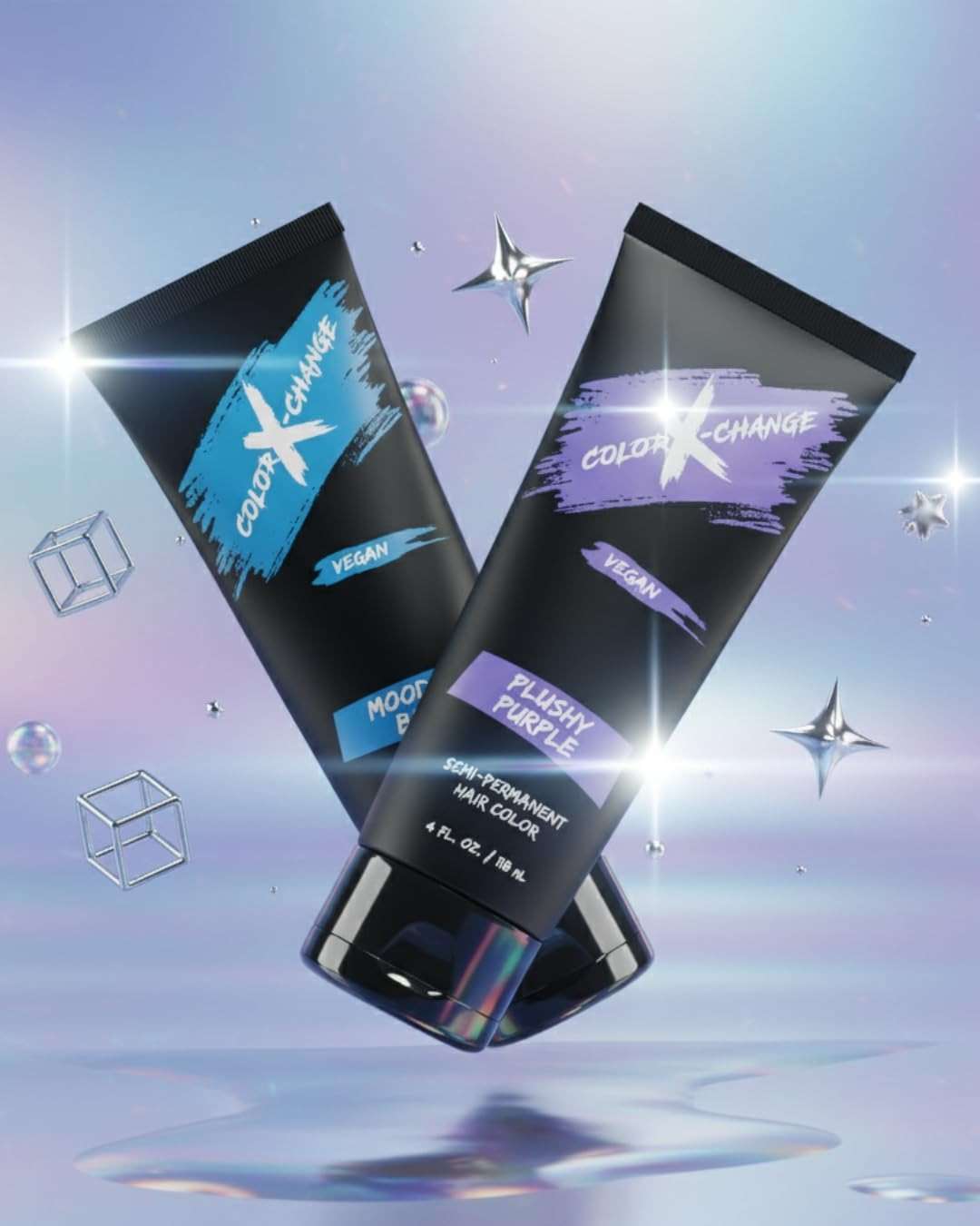 Color X-Change Semi-Permanent Hair Color - Plushy Purple - Vegan, PPD & Ammonia-Free - Image 6