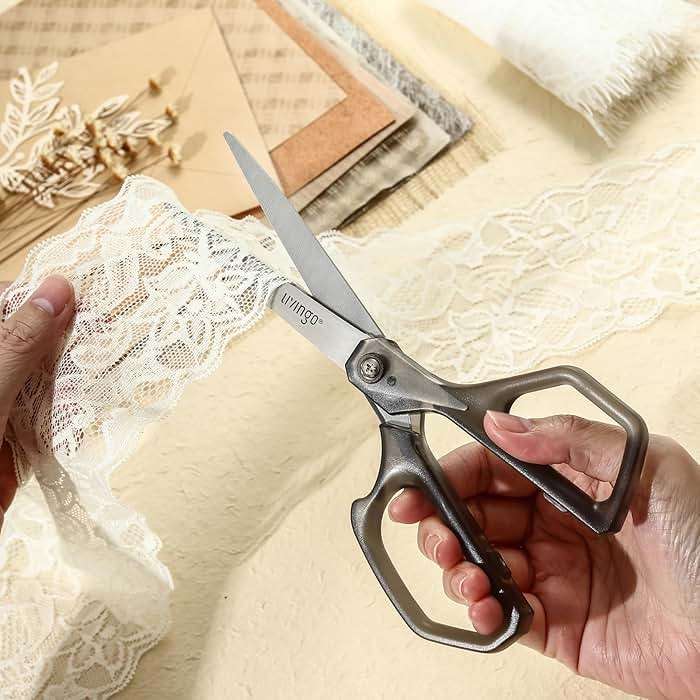 LIVINGO Scissors All Purpose for Office - 3 Pack 8 Inch Sharp Stainless Steel Heavy Duty Fabric Paper Cutting Shears for Crafts, Sewing School Home Use - Image 7