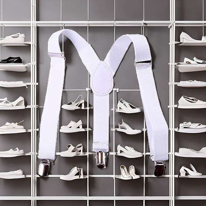 JJLFresheners White Child Kids Girls Boys Suspenders Braces, Adjustable Clip on Y-Back Elastic Suspenders with Metal Clips for Girls Boys' Accessories, Clothing, Shoes and Jewelry - Image 5