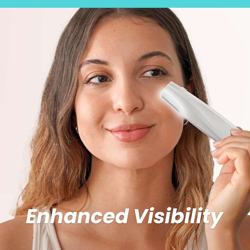 Sonic Dermaplaning Tool for Face - Rechargeable Dermaplane Razor with 6 Refill Dermablades, Facial Hair & Peach Fuzz Remover for Women (White) - Image 6