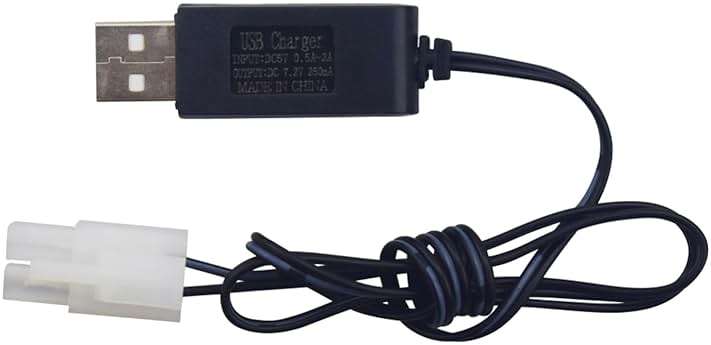 sea jump 7.2V 5000mAh NiMH Battery with KET-2P Plug and USB Charger Suitable for RC Truggy Buggy Tank Racing Remote Control Car Truck High-Power with Tamiya Connector Battery - Image 5