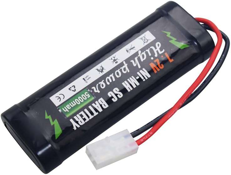 sea jump 7.2V 5000mAh NiMH Battery with KET-2P Plug and USB Charger Suitable for RC Truggy Buggy Tank Racing Remote Control Car Truck High-Power with Tamiya Connector Battery - Image 6