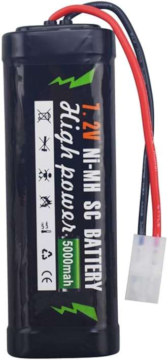 sea jump 7.2V 5000mAh NiMH Battery with KET-2P Plug and USB Charger Suitable for RC Truggy Buggy Tank Racing Remote Control Car Truck High-Power with Tamiya Connector Battery - Image 7
