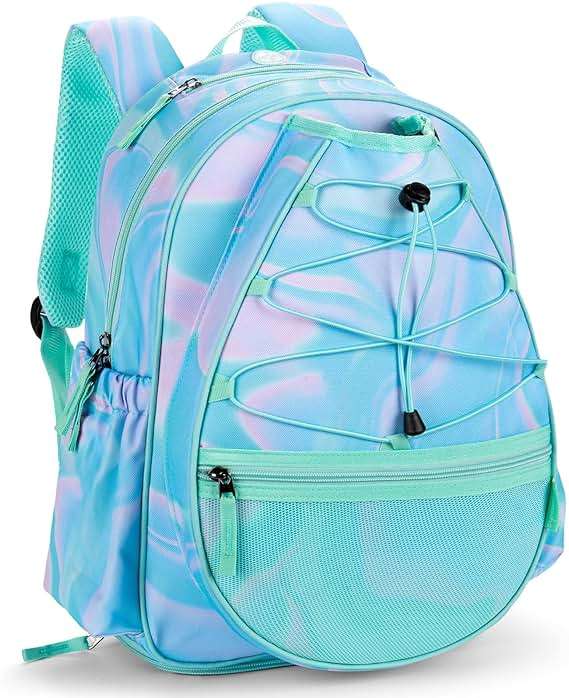 Choco Mocha Kids Tennis Bag, 16 Inch Youth & Junior Tennis Backpack with Shoe Compartment, Holds 2 Rackets (21–23 Inch) - Image 1
