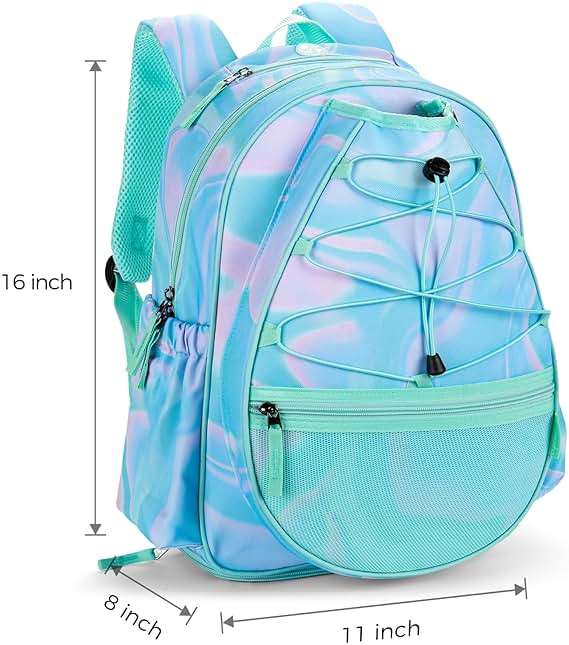 Choco Mocha Kids Tennis Bag, 16 Inch Youth & Junior Tennis Backpack with Shoe Compartment, Holds 2 Rackets (21–23 Inch) - Image 5
