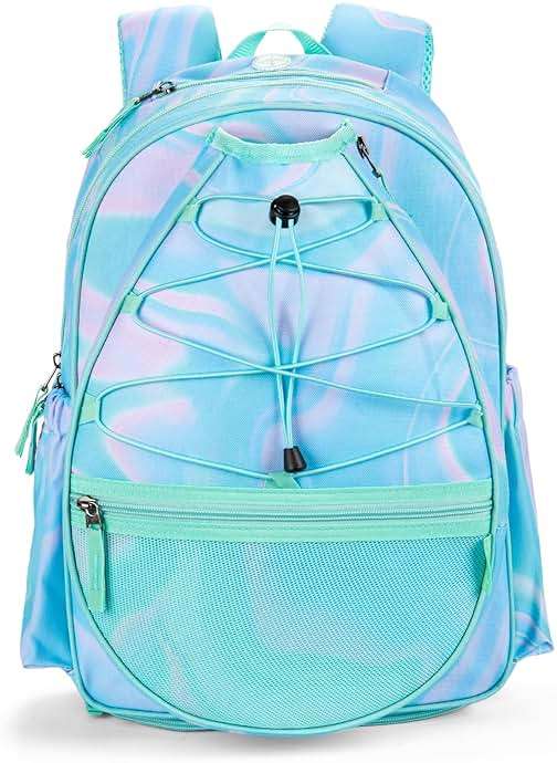 Choco Mocha Kids Tennis Bag, 16 Inch Youth & Junior Tennis Backpack with Shoe Compartment, Holds 2 Rackets (21–23 Inch) - Image 7