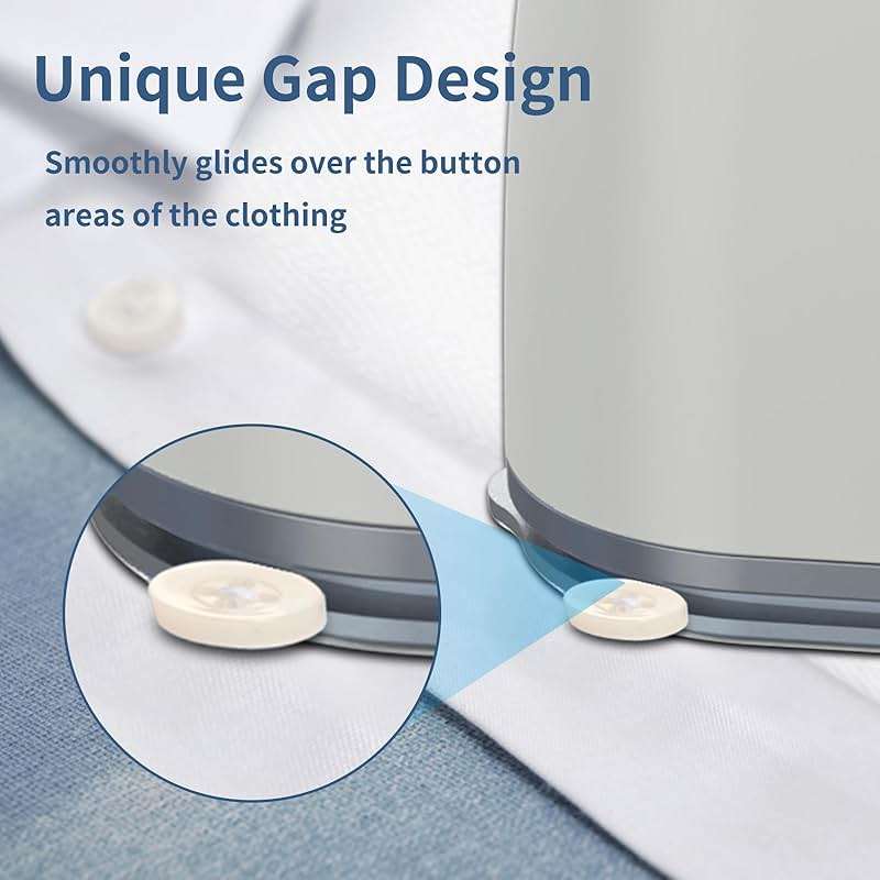 Portable Travel Steamer Iron for Clothes: Mini Handheld Garment Steam Ironing Machine for Clothing - Professional Small Size Hand Held Traveling Fabric Steamers for Wrinkle on Dress Shirt (Gray) - Image 3