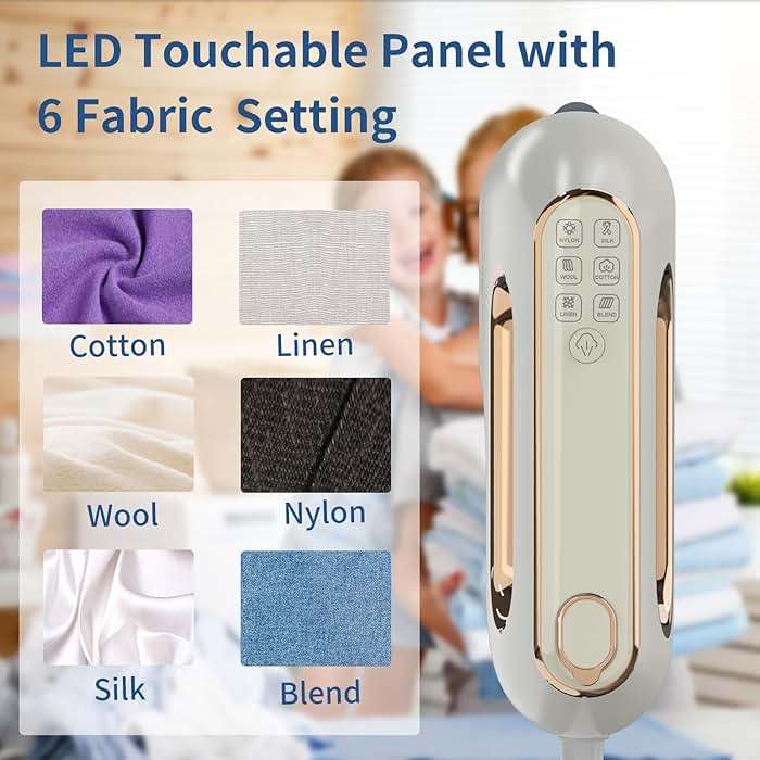 Portable Travel Steamer Iron for Clothes: Mini Handheld Garment Steam Ironing Machine for Clothing - Professional Small Size Hand Held Traveling Fabric Steamers for Wrinkle on Dress Shirt (Gray) - Image 6