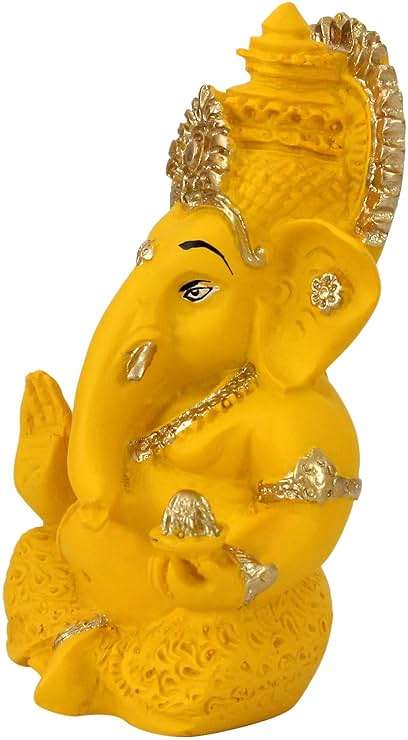 TIED RIBBONS Ganesh Statue for Car Dashboard, Resin 4 Inch | Ganesha Idol for Home Office Desk Pooja Mandir, Baby | Ganpati Murti, Diwali Gift, Indian Return Gifts - Image 8
