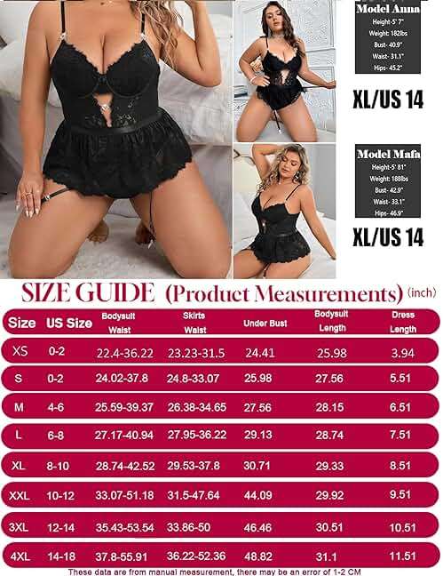 Alrovetoney Women Lingerie Set Naughty Lace Bodysuit High Waisted Underwire Lingerie Babydoll With Garter Belt and Stockings - Image 6