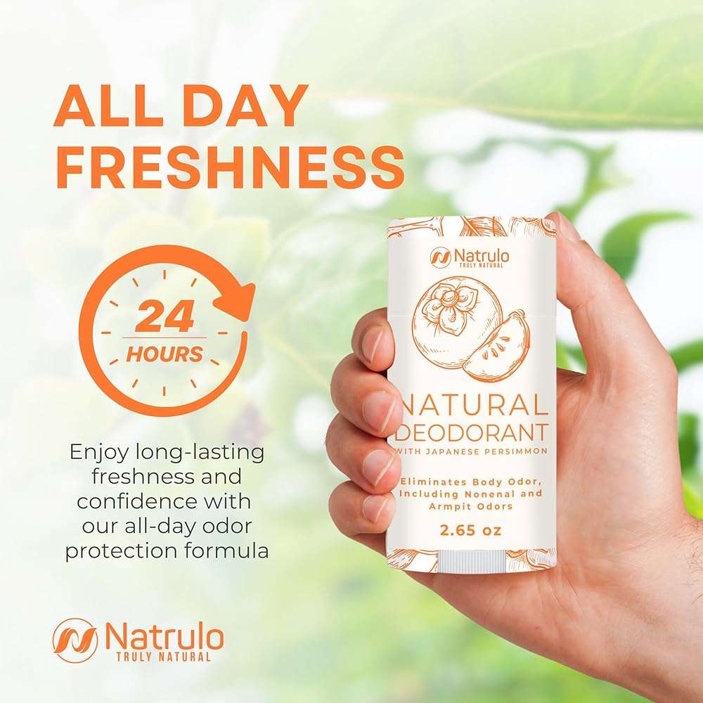 Persimmon Deodorant – All-Natural Whole Body Deodorant for Women and Men – Japanese Persimmon Extract Helps to Eliminate Body Odor – Aluminum Free, Long Lasting, Made in USA - Image 3