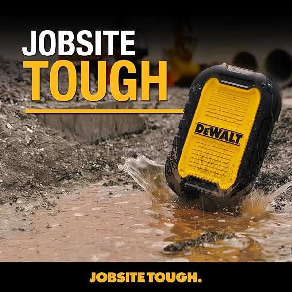 DEWALT Heavy Duty Magnetic Power Bank 5,000mAh, Rugged Wireless Portable Charger 18W Fast Charging Battery Pack, USB-C to C w/USB Adapter Cable 4' Water Resistant Works w/Magsafe iPhone 17/16/15/14 - Image 6
