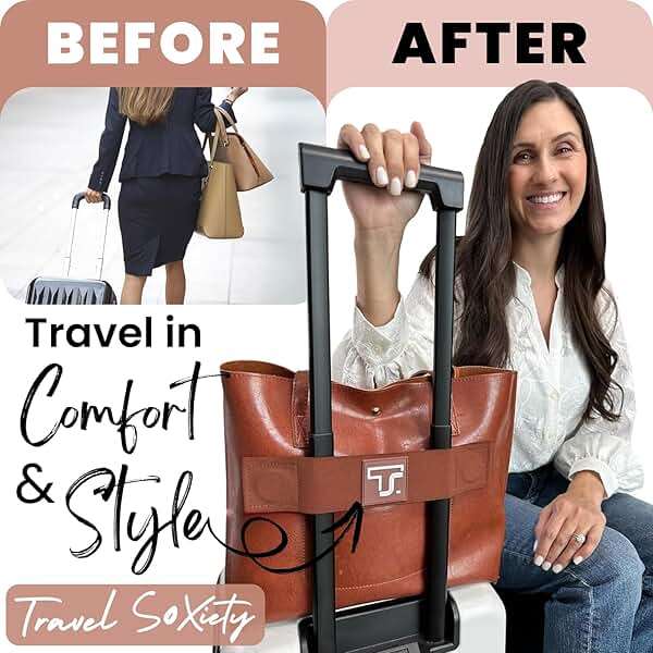Trolley Strap Carryon Luggage Strap Over Suitcase Handle for Attaching Carryon Bag Travel Accessories TSA Approved Carry-On Add a Bag Belt Sleeve for A Tote Backpack Purse (Black on Black) - Image 7