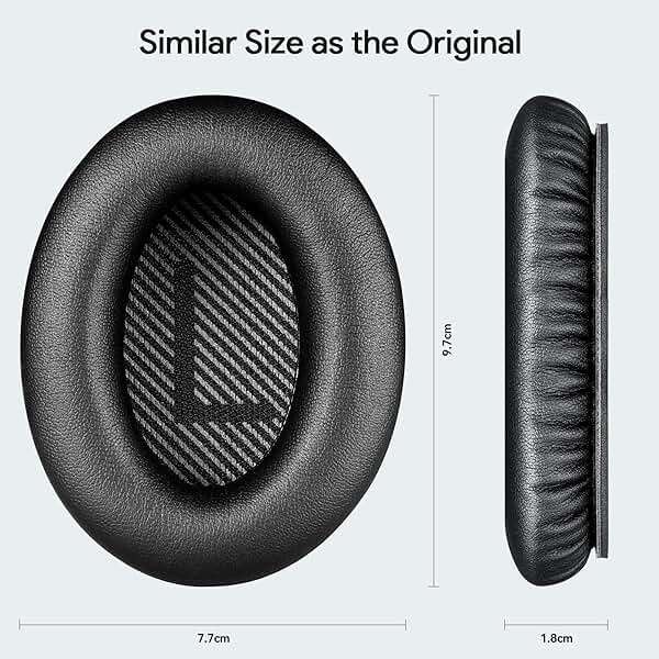 Replacement Ear Pads for Bose QuietComfort 45 Quiet Comfort 35 Headphones, Replacement Earpads Memory Foam Soft Soundtrue Earpads Cushions for Bose QC45 QC35 QC25 QC15 Ae2 Headphones - Image 6