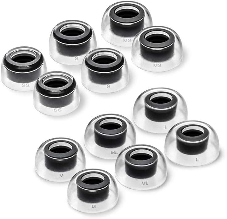 [6 Pairs] AZLA SednaEarfit Crystal for Bose Earbuds - Bose Earbuds Replacement Tips - Ear Tips for Noise Cancelling Headphones - for Bose Quietcomfort Ultra Earbuds, Bose QC Earbuds II - Image 4