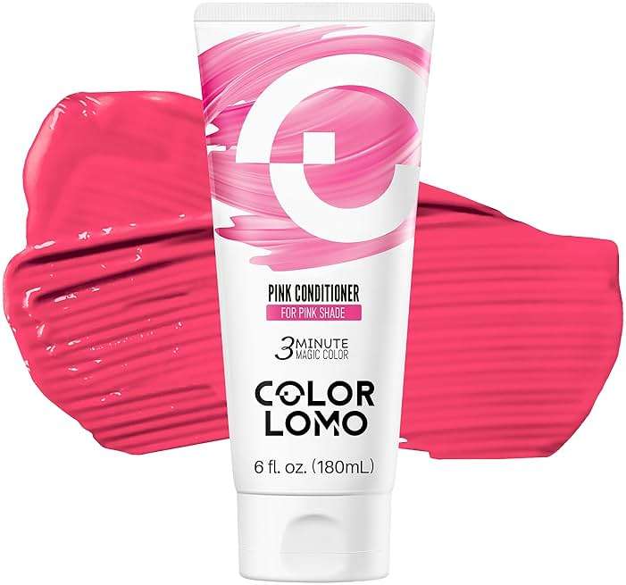 COLORLOMO Color Depositing Conditioner, Semi Permanent Hair Color for Bleached, Highlighted & Color-Treated Hair, Hydrating Formula with Shea Butter & Almond Oil, 6oz-Pink - Image 1