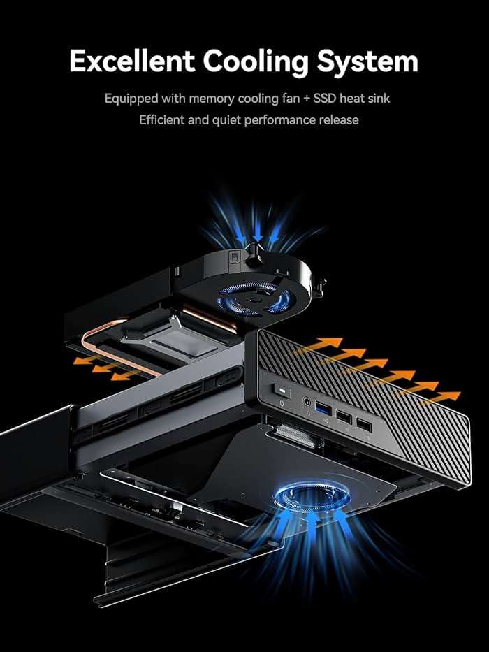 MINISFORUM MS-01-S1260 Mini PC Barebone with Intel Core i5-12600H,vPro Enterprise Support,2x10Gbps SFP+LAN/2x2.5G RJ45/2xUSB4/HDIM/16xPCIe 4.0/M.2 NVMe SSD/U.2 NVMe SSD,Mini Computer(No OS/RAM/SSD) - Image 5