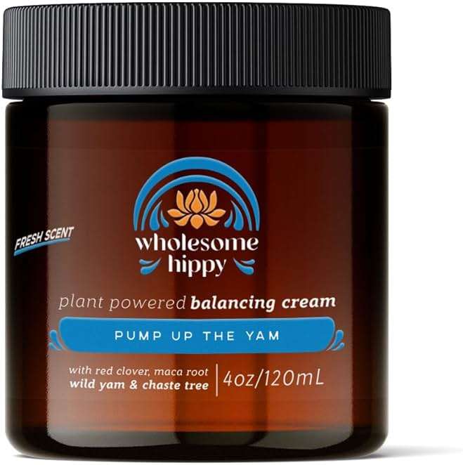 Wholesome Hippy Wild Yam Cream for Hormone Balance Support Body Cream with Maca, Chaste Tree, Milk Thistle & Shea – Moisturizing Botanical Balm for Women & Men – 4oz - Fresh Scent - Image 1