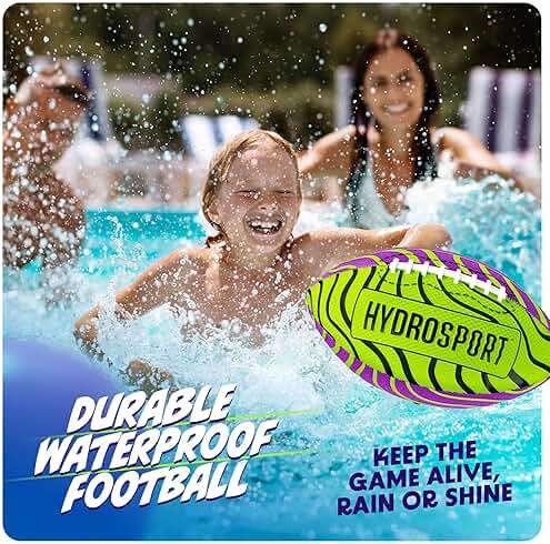 HydroSport Water Football for Pool, Beach, Lake - Waterproof Pool Toys for Kids Ages 8-12 - Teen Boys Gift - Swimming Balls Sports - Family, Teens Boys & Adults Fun - Outdoor Accessories - Image 2