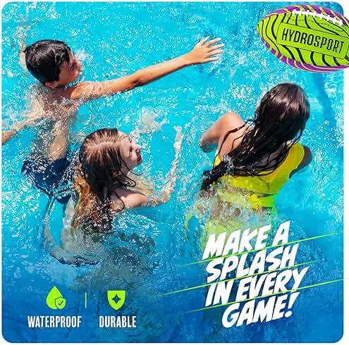 HydroSport Water Football for Pool, Beach, Lake - Waterproof Pool Toys for Kids Ages 8-12 - Teen Boys Gift - Swimming Balls Sports - Family, Teens Boys & Adults Fun - Outdoor Accessories - Image 4