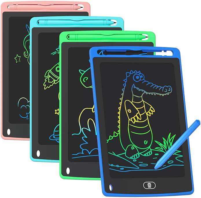 4 Pack LCD Writing Tablet for Kids, 8.5 Inch Colorful Doodle Board Drawing Tablet, Educational Learning Toys Birthday Gifts for Boys Girls Age 3 4 5 6 7 8 - Image 1