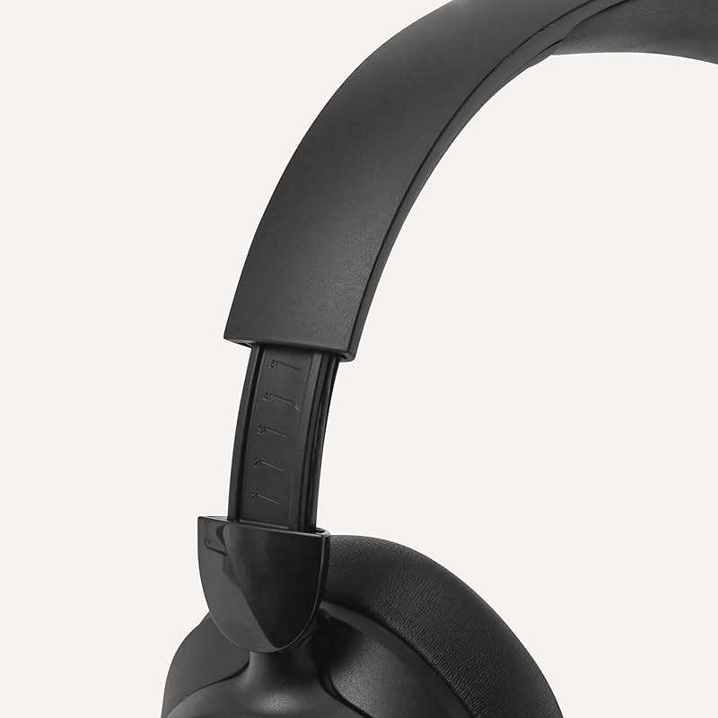 Amazon Basics Hybrid Active Noise Cancelling Headphones, Wireless Bluetooth 5.3, 35 Hours Battery Life with ANC On, 45 Hours with ANC Off, Over Ear Comfortable Fit with Soft Ear Cushions, Black - Image 4