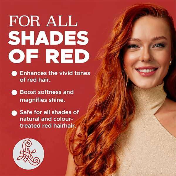Luseta Color Brightening Red Shampoo and Conditioner Set, Color Depositing for Copper and Color-Treated Hair, Sulfate and Paraben-Free, 2 x 1.01oz - Image 4
