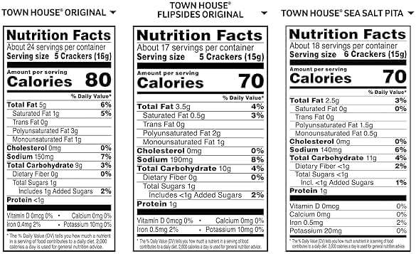 Town House Crackers, 3-Flavor Variety Pack, 4 Boxes - Image 2