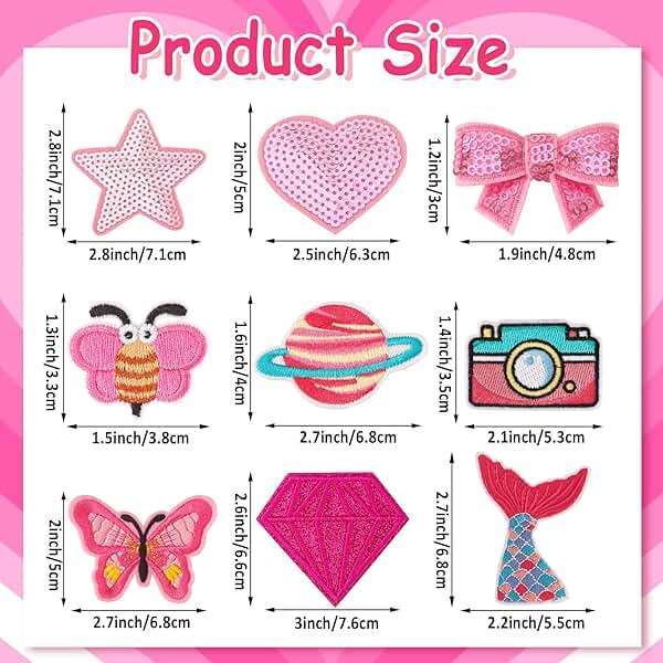 36pcs Pink Embroidered Patches Random Assorted Styles Pink Theme Iron on Patches for Girls Western Cowgirl DIY Sew Applique Repair Patch Cute Preppy Sew on Patches for Backpacks Pants Clothes Jeans - Image 3