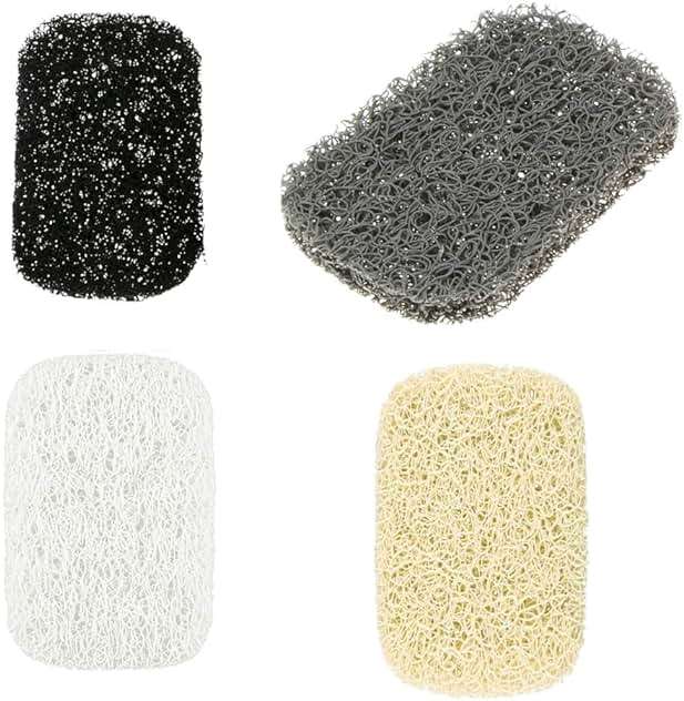 Snowkingdom 4 Pack Assorted Soap Saver Holder for Bar Soap Shower Bathroom Dish Self Draining Lift Pad Porous Construction air circulate 2.9" x 4.5" PVC BPA-Free Non-Slip Durable - Image 4