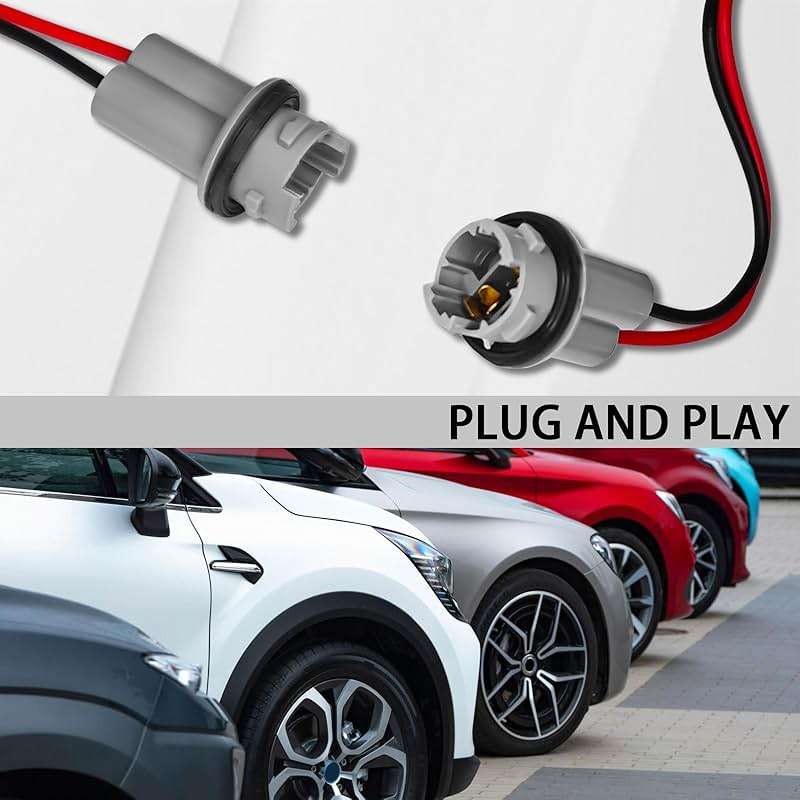 Hirificing 2PCS T15 Harness Pigtail Socket, 194 Bulb Socket Tail Light Wire Wiring Harness T10 T13 T15 Turn Signal Brake Side Marker Light Bulb Adapter Cable Harness Connector for GM Chevrolet (Grey) - Image 6
