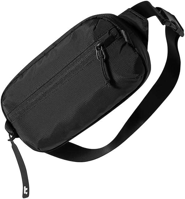 tomtoc 1.5L Sling Bag with RFID Blocking, Crossbody Bag Minimalist Chest Shoulder Pack for Men and Women, Water-resistant Lightweight Casual Waist Fanny Pack for Travel, Daily Use - Image 1