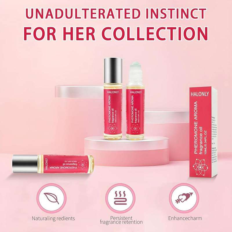 Halonly Pheromones Perfumes for Women, Long Lasting Roll On Oil Fragrance for Date Night, Fruity and Floral Daily Allure & Sensual Gift, Travel Perfume Day to Night Wear for Women - 0.34 fl.oz (10mL) - Image 2