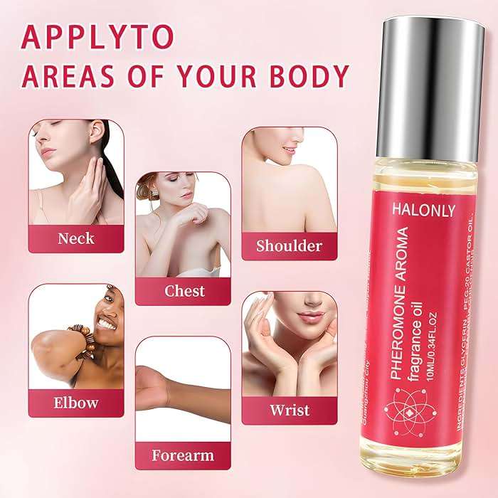 Halonly Pheromones Perfumes for Women, Long Lasting Roll On Oil Fragrance for Date Night, Fruity and Floral Daily Allure & Sensual Gift, Travel Perfume Day to Night Wear for Women - 0.34 fl.oz (10mL) - Image 6