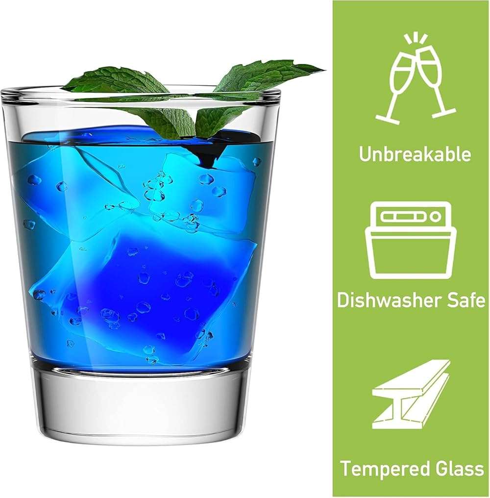 Mfacoy 30 Pack Shot Glasses Set with Heavy Base, 1.6 oz Clear Shot Glasses Bulk, Small Whiskey Shot Glass for Vodka, Whiskey, Tequila, Espressos, Spirits & Liquors, Clear Glass - Image 5