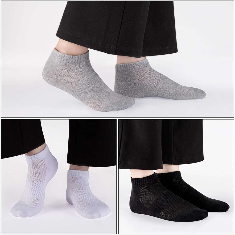 Womens Cotton Ankel Socks, Athletic Performance Running Moisture Wicking Breathable socks - Image 2