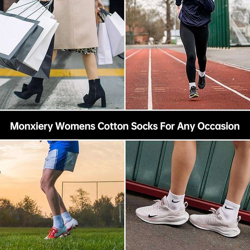 Womens Cotton Ankel Socks, Athletic Performance Running Moisture Wicking Breathable socks - Image 7