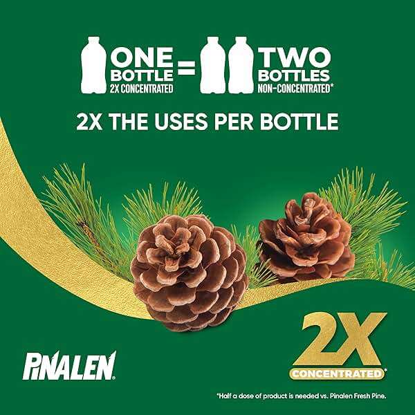 PINALEN 2X Concentrated Multipurpose Cleaner - Fresh Pine Scent - 28 fl oz - All Purpose Cleaner for Kitchen, Bathroom, Laundry, Floors & Outdoors - Image 3