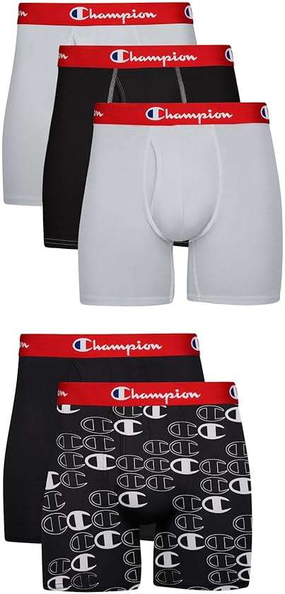 Champion Men's Everyday Active Lightweight Stretch Boxer Briefs - 5 Pack - Image 1