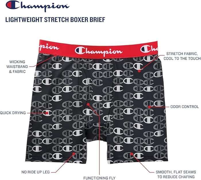 Champion Men's Everyday Active Lightweight Stretch Boxer Briefs - 5 Pack - Image 2