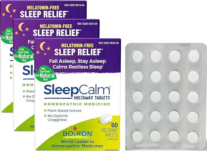 Boiron SleepCalm - Melatonin-Free and Non Habit-Forming - Dissolvable Tablets - 180 Count - Image 1